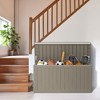 Gulches 80GAL Deck Box - Spacious 300L Storage with Stylish Woodgrain Effect, Lockable & Durable,Light Brown - 4 of 4
