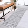 Stylish Chenille Line Pattern Rug, Foldable & Washable, Non-Slip, Kid & Pet Friendly, Durable Edges for Modern Living - 2 of 4