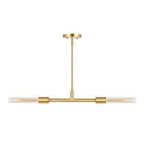 Vasei 2 Light 34" Pendant - PND4179 - Brass/Clear - Safavieh - 1 of 4
