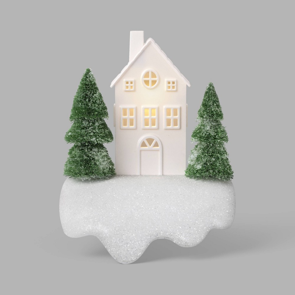Lit Tall Modern House Christmas Tree Décor Ornament - Wondershop™