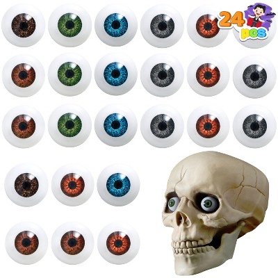 Joyfy 24 pcs Halloween Eyeballs Decorations,Trick or Treat Party Favor, ,Scary Props Art Craft,Realistic Eyeballs Disposable Prop Supplies