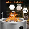 Kismile Propane Fire Pit, 20 Inch Round Outdoor Fire Pit 50000 BTU Heat Output - 2 of 4