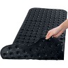Non Slip Bathtub And Shower Mats 40x16 Extra Long Bath Tub Mat With Suction Cups & Drain Holes - Lux Decor Collection - 2 of 4