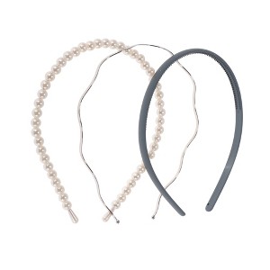 Unique Bargains Women's Solid Color Hairband 1 Set - 1 of 4