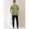 Lars Amadeus Men's Round Neck Animal Pattern Short Sleeves T Shirt - 3 of 4
