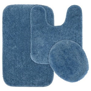 3pc Traditional Washable Nylon Bath Rug Set - Garland - 1 of 4