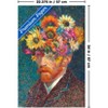 Trends International Reinders: Master Twist - Van Gogh Self Portrait Flowers Unframed Wall Poster Print Clear Push Pins Bundle 22.375" x 34" - 3 of 4