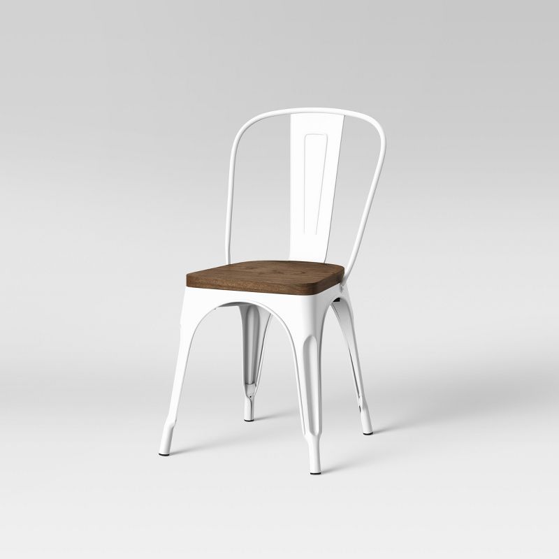 Set of 2 Carlisle High Back Wood Seat Dining Chair Matte White - Threshold&#8482;, 4 of 9