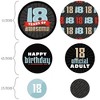 Big Dot of Happiness Boy 18th Birthday - Eighteenth Birthday Party Giant Circle Confetti - Party Decorations - Large Confetti 27 Count - 2 of 4