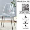 6Pcs Dining Chairs Set, Modern Transparent Kitchen Chairs With Metal Legs, Armless Clear Desk Side Chair, For Dining Room, Living Room - 4 of 4
