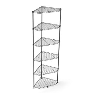 Dolonm Heavy Duty Corner Shelf, 600lb Capacity, Adjustable NSF-Certified Metal Rack for Bathroom/Kitchen/Office - 1 of 4