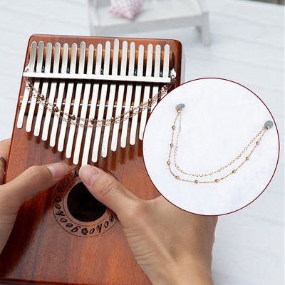 Tremolo Chain for Kalimba Piano Chain Sand Chain for Finger Piano Thumb Piano Sound Performance Improve Musical Chain Instrument