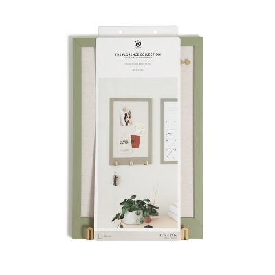 U Brands 11&#34;x17&#34; Modern Wall Organizer Center Linen Bulletin Forest Fog_5