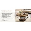 Sapphtopaz 31.5" Modern Round Coffee Tables for Living Room with Faux Marble Top Circle Center Table with Metal Legs Side Coffee Bar for Office - 2 of 4