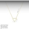 Cute Heart Necklace Dainty 18k Gold Plated Tiny Heart Pendant Choker Necklaces, Small Gold Love Open Heart Chain Necklace for Women - 4 of 4
