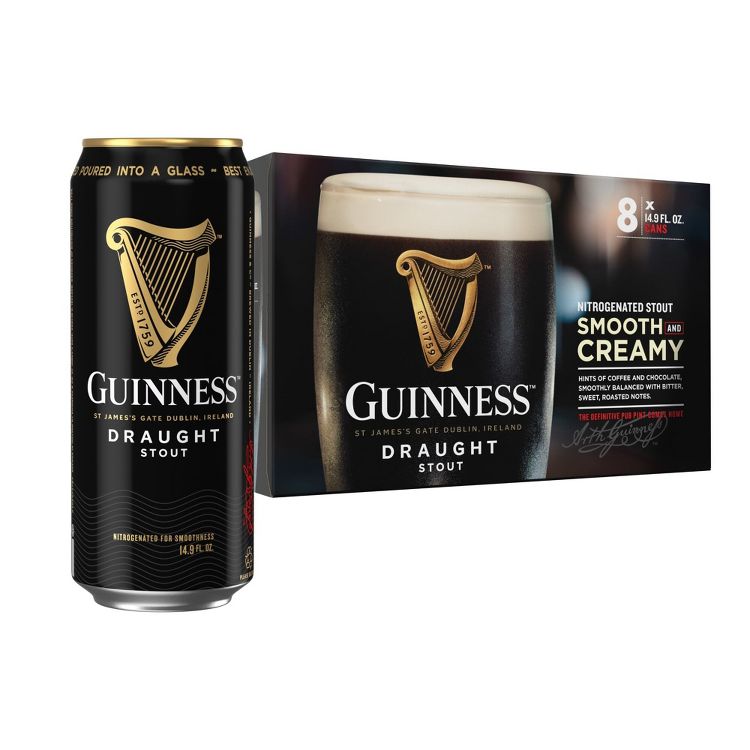 Guinness Draught Beer - 8pk/14.9 fl oz Cans, 1 of 10