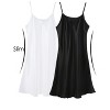 INSPIRE CHIC Women's Plus Size Full Slip Camisole Solid Satin Lotos Leaf Hem Basic Braces Nightgown Dress - 2 of 4