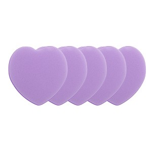 Unique Bargains Heart-Shaped Face Makeup Sponge 5 Pcs - 1 of 4