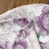 Sweet Jojo Designs Girl Baby Cocoon and Beanie Hat Swaddle Wrap Peony Floral Garden Lavender Purple and Ivory 2pc - 4 of 4