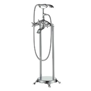 CASAINC 3-Handle Luxury Claw Foot Freestanding Tub Faucet in Brushed Nickel - 1 of 1