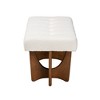 Baxton Studio Theo Japandi Cream Boucle Fabric and Walnut Brown Finished Wood Bench - 4 of 4