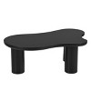 Cloud Coffee Table,Cream Style Irregular Coffee Table With 3 Sturdy Legs,Center Table With Round Edge,Coffee Table For Living Room-Cuddlewood - 3 of 4