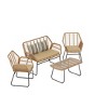 WestinTrends 4-Piece Wicker Outdoor Patio Conversation Set - 3 of 4