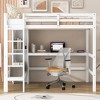 Sapphtopaz Wood Full Size Loft Bed with Multifunction Shelves&Desk, Space-Saving Bed Frame with Ladder&Guardrail, Full Loft Bed for Teens&Kids - 2 of 4