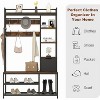Hall Tree with Storage Bench, Coat Rack Freestanding, Entryway Bench with Shoe Storage, 5-in-1 Hall Tree with 12 Hooks for Entryway, Hallway - 4 of 4