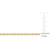 EVERLY JEWELRY | 10K Yellow Gold 2mm Valentino Star Bracelet, 9 inch - 3 of 4