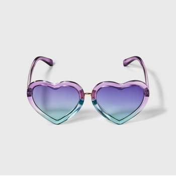 Girls' Heart Sunglasses - Cat & Jack™ Purple/Blue