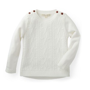 Hope & Henry Girls' Cable Button Sweater, Infant - 1 of 4