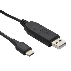 USB-C® to USB-A Radio Programming Cable for Cobra® Performa Business and TrailBlazer GMRS Handheld Radios, 0010081-1 in Black - 1 of 4