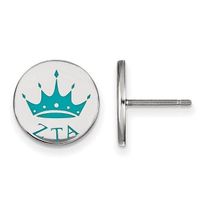 Black Bow Jewelry Sterling Silver Zeta Tau Alpha Greek Life Stud Earrings - 1 of 3