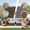 72" H Metal Privacy Screen for Outdoor, Freestanding Decorative Privacy Screen with Stable Base, Metal Fence Panel for Balcony Patio Garden - 4 of 4