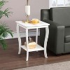HomeStock Square End Table with Spacious Two Tier Shelves, Transitional Accent Table Perfect for Storage and Stylish Living Room Décor - 4 of 4