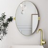 TEHOME Pivoting Oval Metal Framed Wall Mounted Bathroom Vanity Mirror - 2 of 4