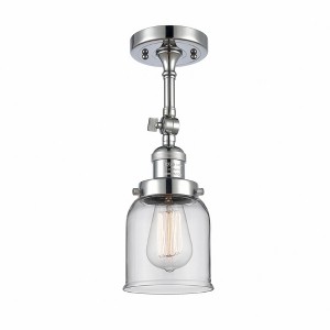Bell - 1 Light Semi-Flush Mount In Industrial Style-13.5 Inches Tall and 5 Inches Wide - 1 of 3