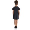 24seven Comfort Apparel Girls Pleated Cold Shoulder Girls Summer Dress - 3 of 4