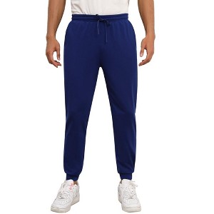 Men's Fleece Lined Sweatpants Thermal Pajama Jogger Pant with Pockets for Athletic Workout Running - 1 of 4