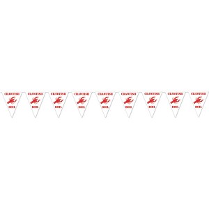 Beistle Crawfish Boil Pennant Banner, 11" x 12', (1/Pkg) Multicolored - 1 of 4
