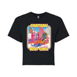 Women's - Barbie - Retro Chateau And Chill-Juniors Cropped Graphic T-Shirt Cropped Graphic T-Shirt - 1 of 4