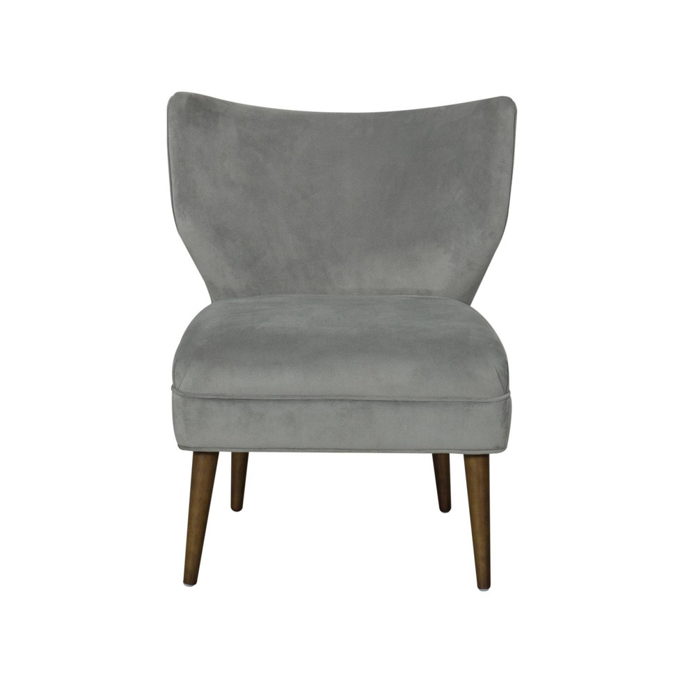 Wingback Accent Chair Textured Gray Velvet - HomePop was $269.99 now $202.49 (25.0% off)