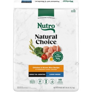 Nutro Natural Choice Chicken and Brown Rice Flavor Large Breed Adult Dry Dog Food - 1 of 4