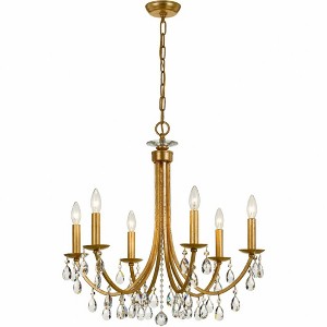 Crystorama Lighting Bridgehampton 6 - Light Chandelier in  Antique Gold - 1 of 2