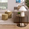 Spassway Modern 24"W x 24"D x 20"H Multi Functional Woven Rattan Pouf Ottoman Perfect for Cozy Living Room - 4 of 4