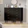 5 Drawer Dresser for Bedroom, Modern Chest of Drawers Nightstand, Fluted Wood Organizer Cabinet for Closet, Entryway, Living Room, - 3 of 4