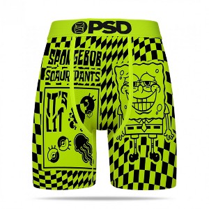 Mens SpongeBob SquarePants It's Lit All Over Print Checker PSD Boxer Briefs - 1 of 3