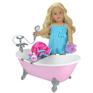 Sophia's by Teamson Kids Mini Scooter and Helmet Set for 18" Dolls, Multicolor - 1 of 3