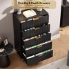 Fluted 5 Drawer Storage Dresser, Tall Modern Chest with Ample Deep Drawers and Wide Top, Wooden Organizer - 4 of 4